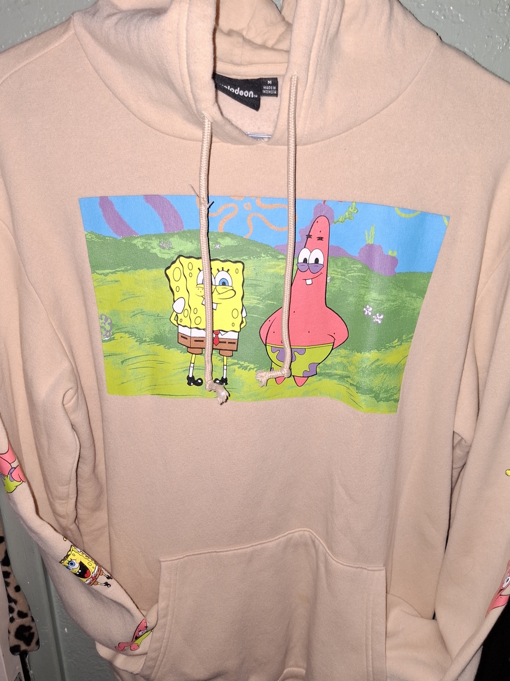 Nickelodeon SpongeBob & Patrick Pink Graphic Hoodie